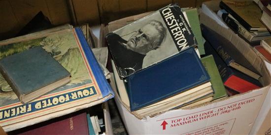 4 boxes of mixed books
